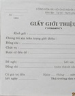Giấy giới thiệu
